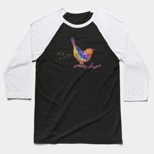 Swirly Bird Baseball T-Shirt